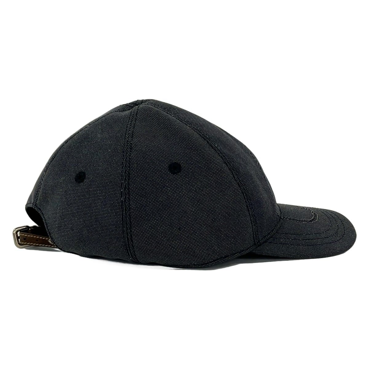 Prada Cap L Dark Gray Cotton Leather — view 2