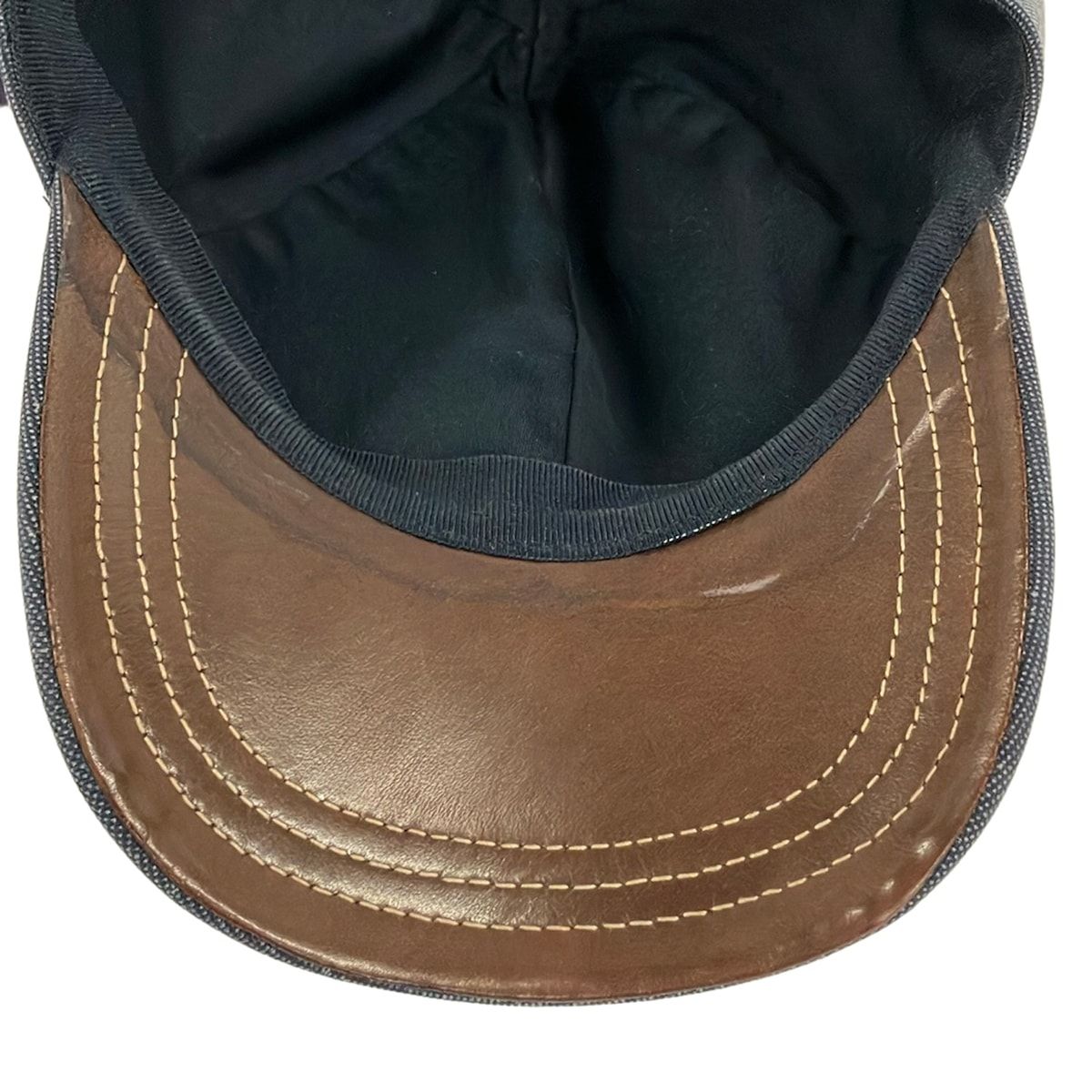Prada Cap L Dark Gray Cotton Leather — view 9
