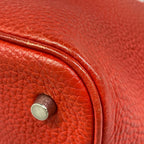 Hermes Handbag Picotin PM Rouge Garance Silver — view 6