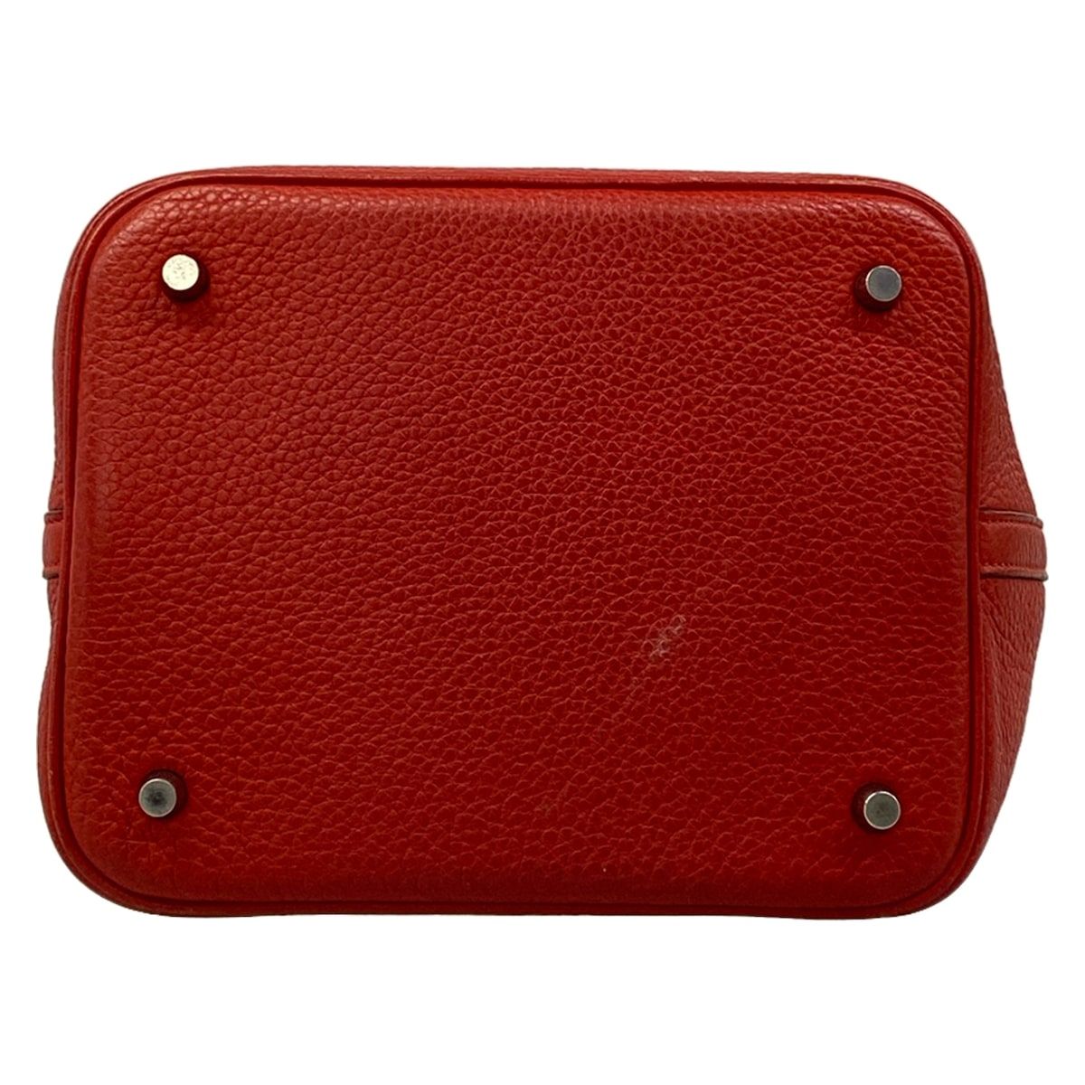 Hermes Handbag Picotin PM Rouge Garance Silver — view 5
