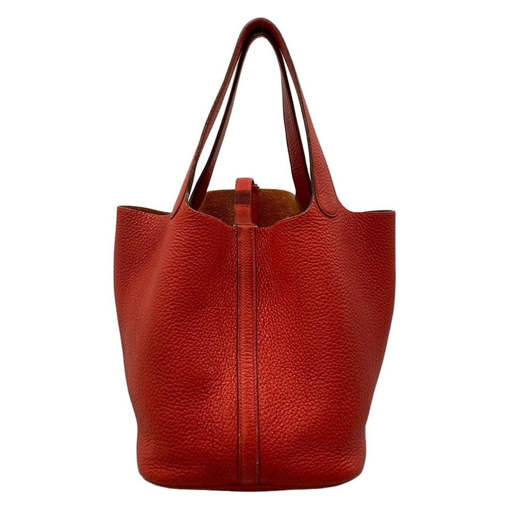 Hermes Handbag Picotin PM Rouge Garance Silver — view 4