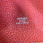 Hermes Handbag Picotin PM Rouge Garance Silver — view 8