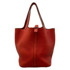 Hermes Handbag Picotin PM Rouge Garance Silver — view 2