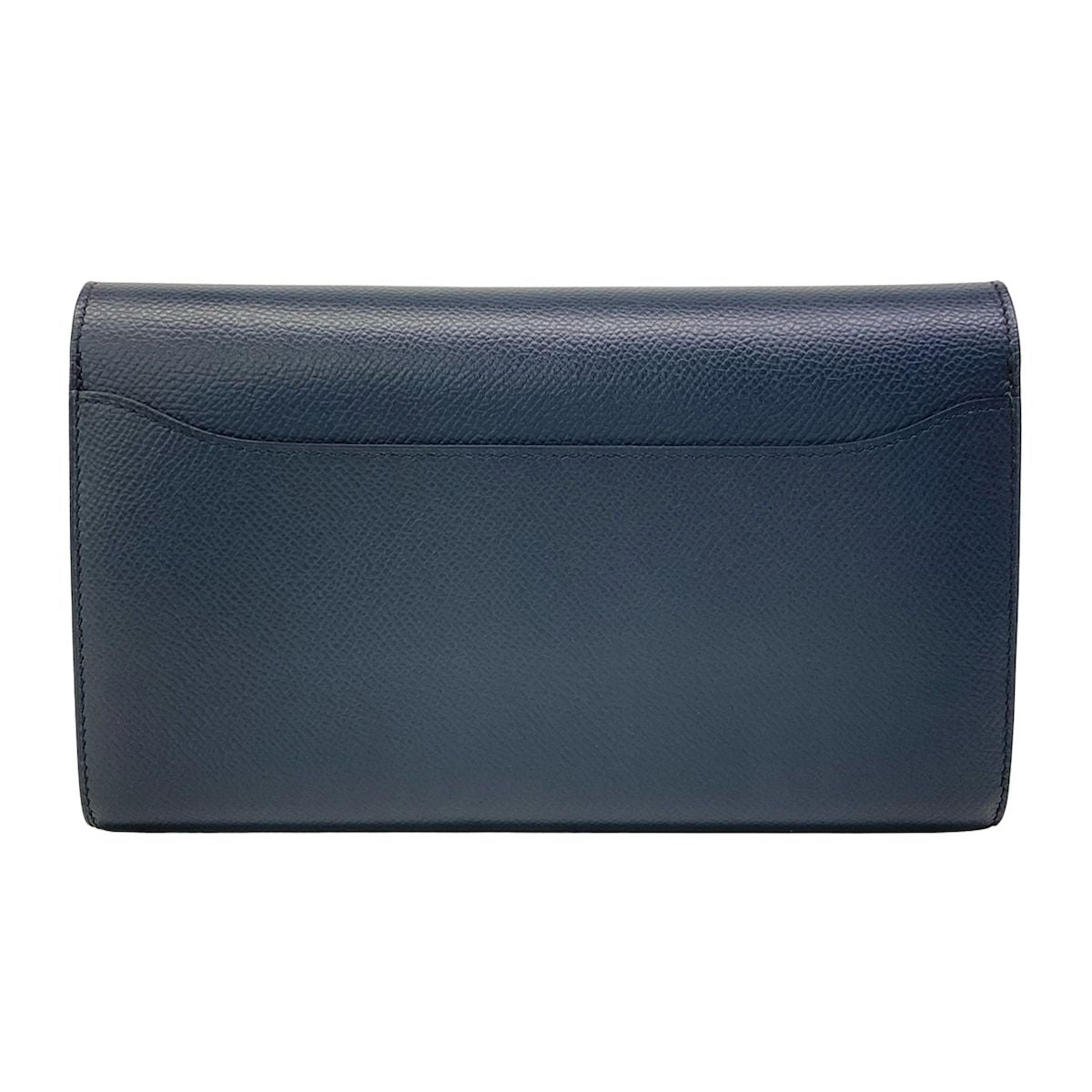 Hermes Wallet Constance Long Dark Navy Gold — view 2