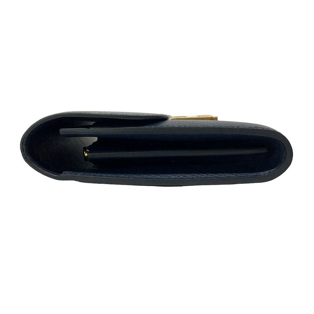 Hermes Wallet Constance Long Dark Navy Gold — view 9