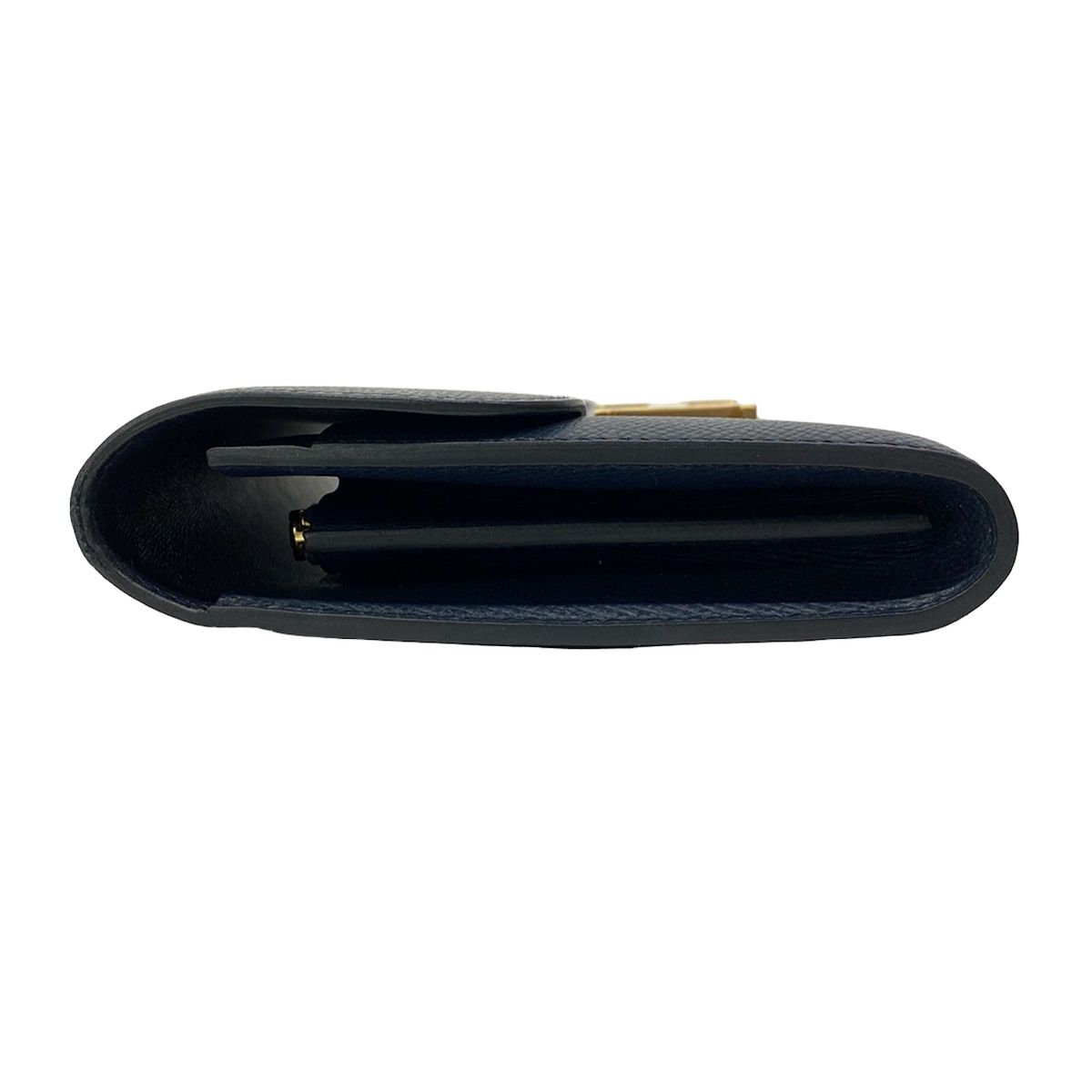 Hermes Wallet Constance Long Dark Navy Gold — view 9