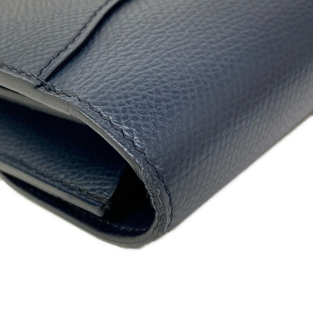 Hermes Wallet Constance Long Dark Navy Gold — view 8