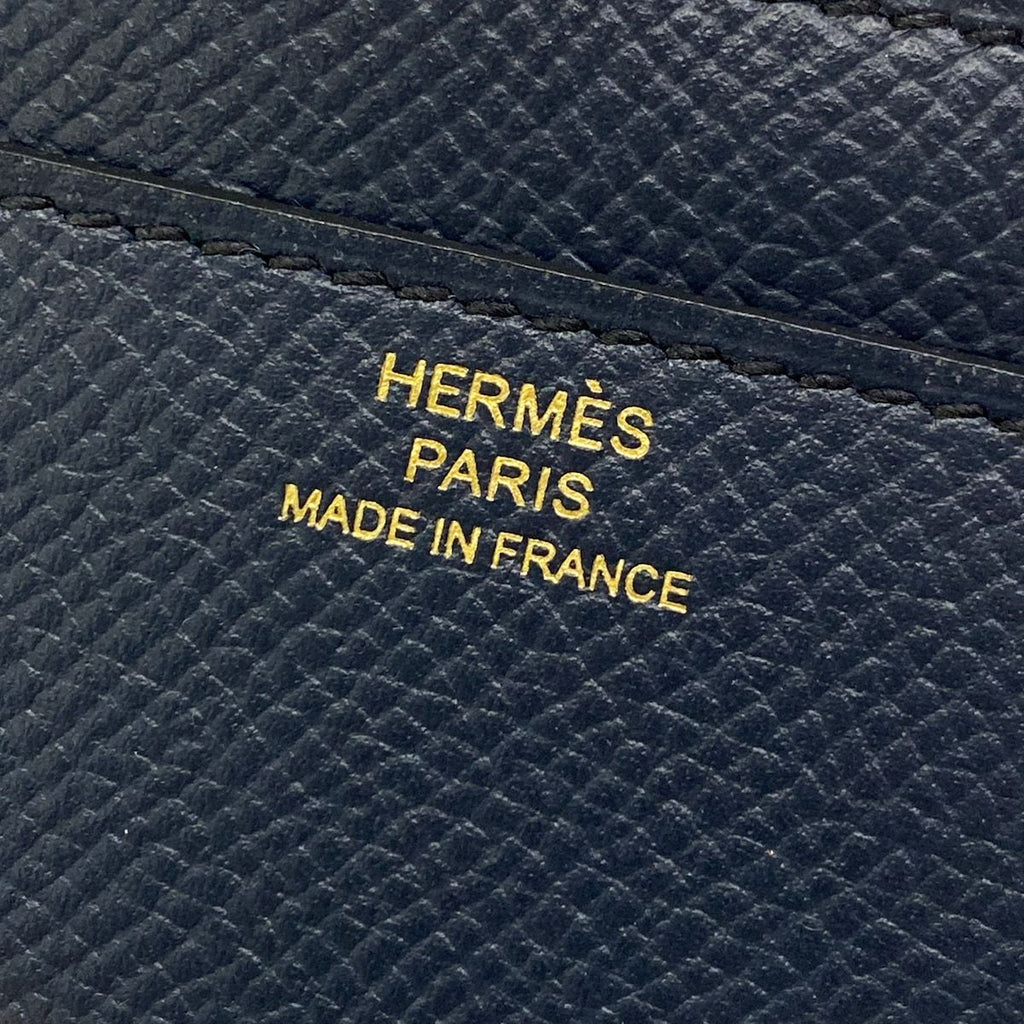 Hermes Wallet Constance Long Dark Navy Gold — view 6