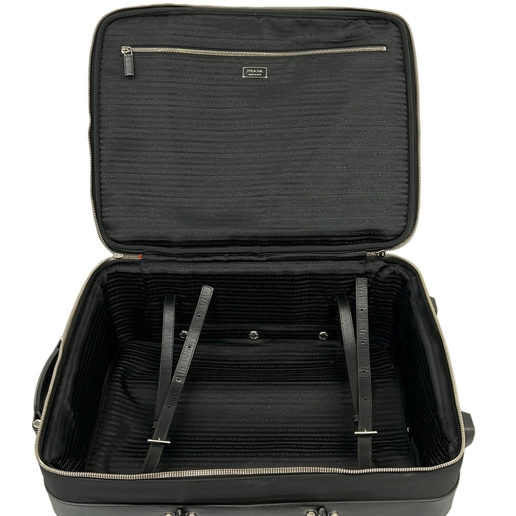 Prada Travel Bag Black Diamond No Lock Leather — view 7