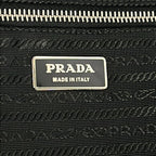Prada Travel Bag Black Diamond No Lock Leather — view 8