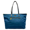 Prada Shoulder Bag Navy Blue Leather