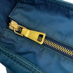Prada Shoulder Bag Navy Blue Leather — view 7