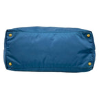 Prada Shoulder Bag Navy Blue Leather — view 5