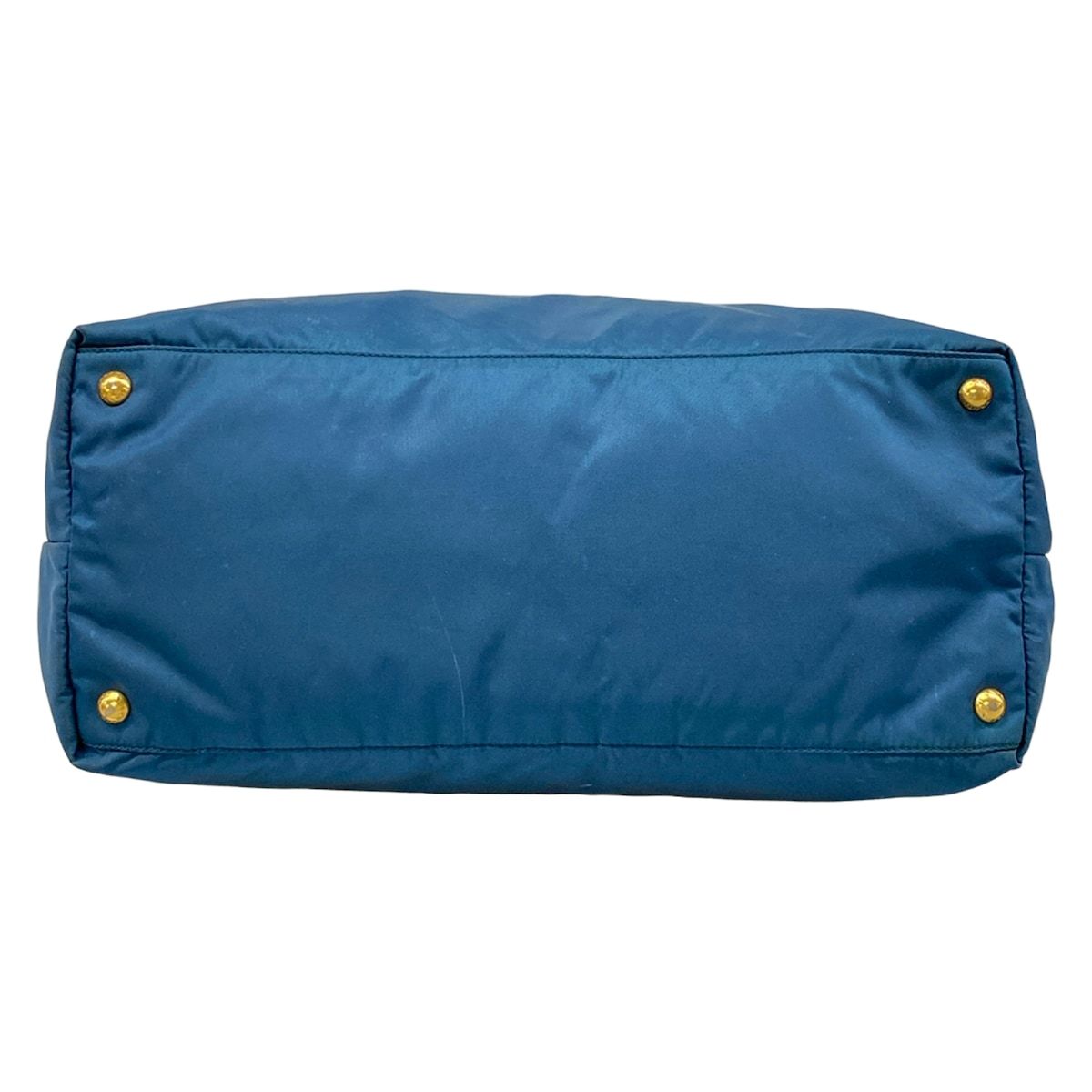 Prada Shoulder Bag Navy Blue Leather — view 5
