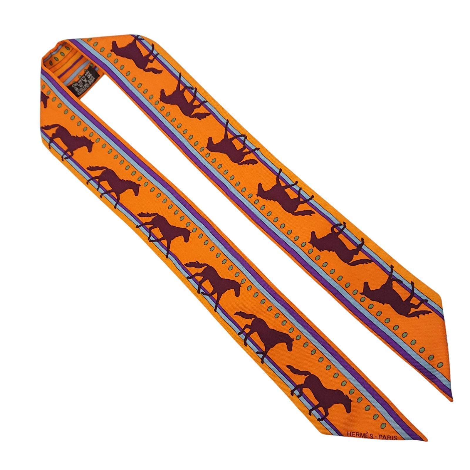 Hermes Sequences Horse Print Silk Scarf — view 4