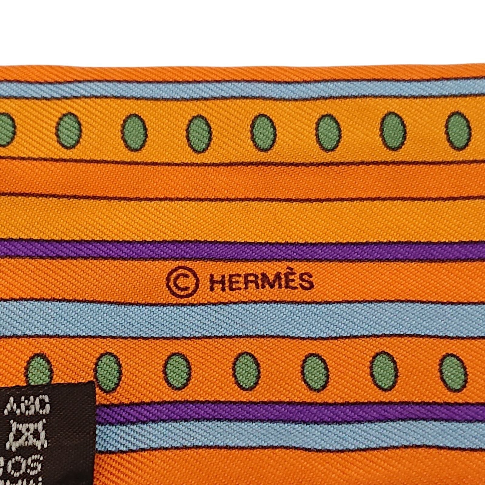 Hermes Sequences Horse Print Silk Scarf — view 7