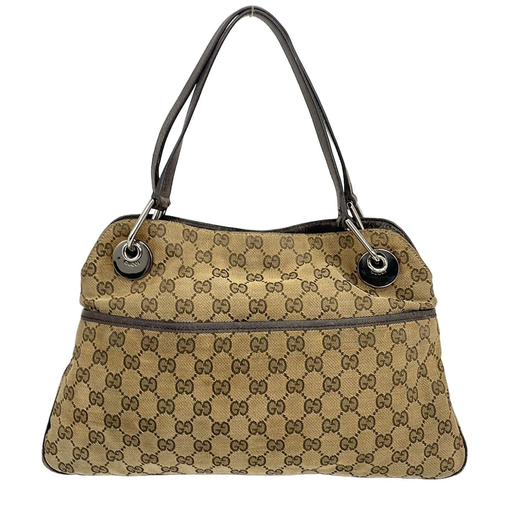 Gucci Tote Eclipse Beige Brown Leather