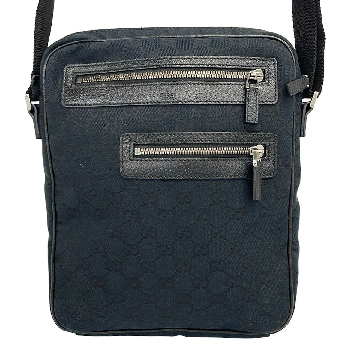 Gucci Shoulder Bag GG Pattern Black Leather — view 3