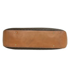 Celine Shoulder Bag Macadam Pattern Dark Brown Light Leather — view 5