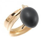 Hermes Obsidian Ring Gold