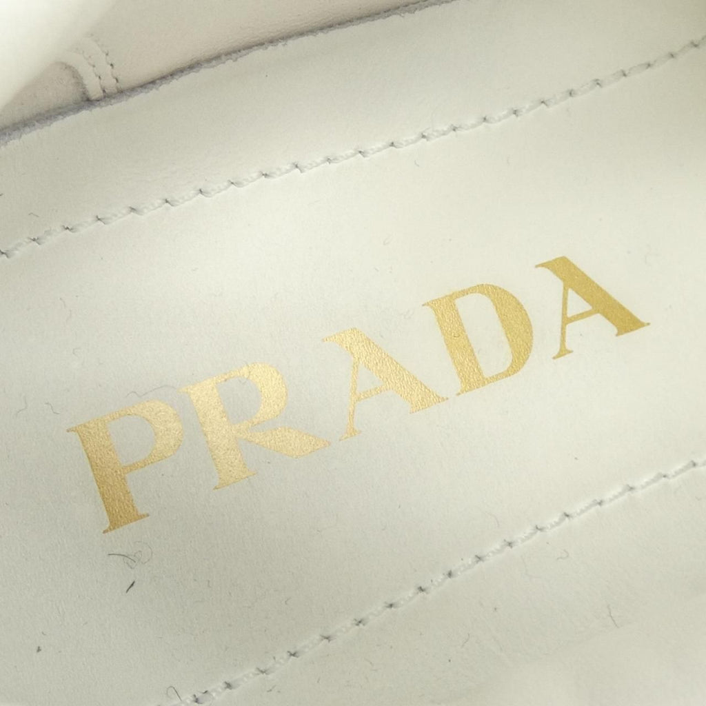 Prada Triangle Logo Downtown Gold Sneakers — view 6