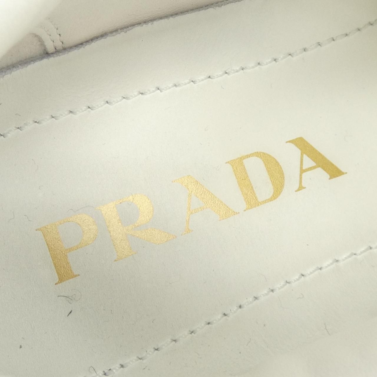 Prada Triangle Logo Downtown Gold Sneakers — view 6