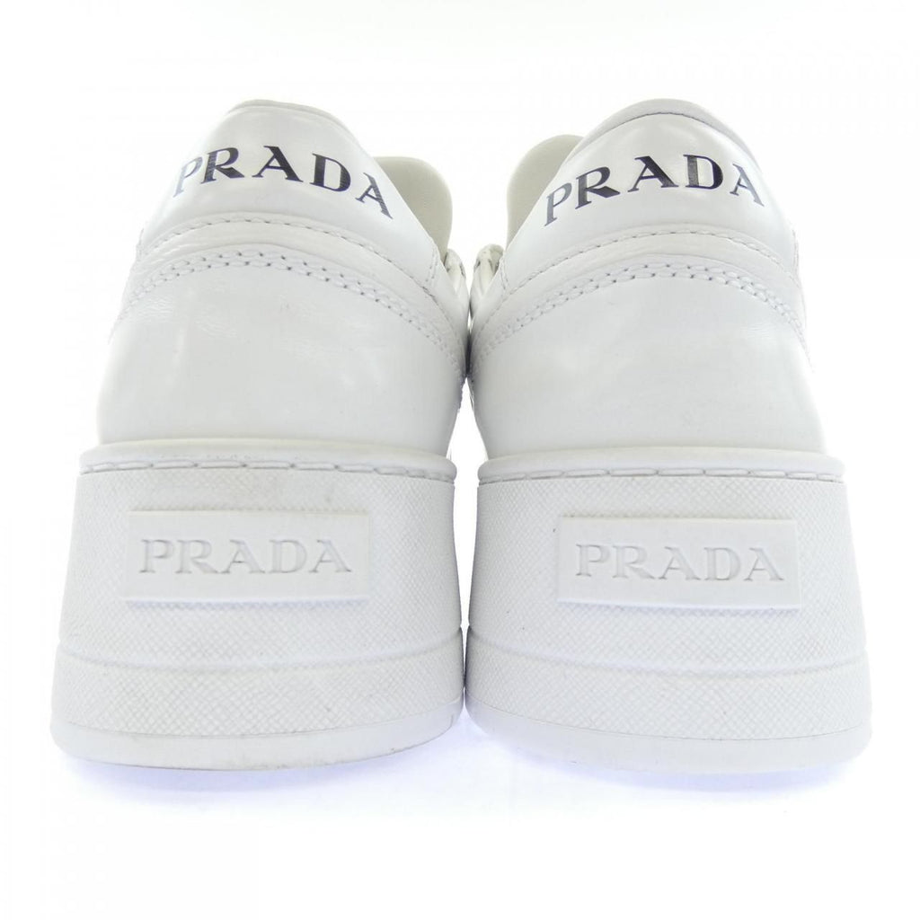 Prada Triangle Logo Downtown Gold Sneakers — view 5