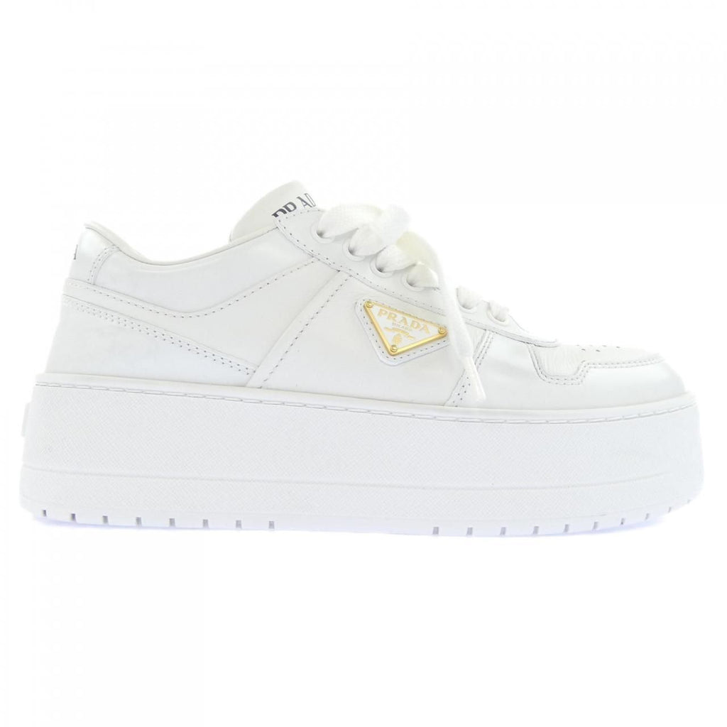 Prada Triangle Logo Downtown Gold Sneakers