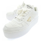 Prada Triangle Logo Downtown Gold Sneakers — view 3