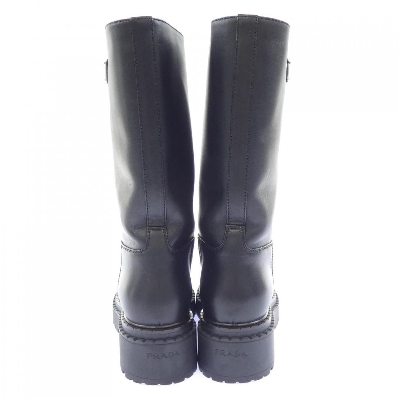Prada Triangle Logo Long Boots — view 5