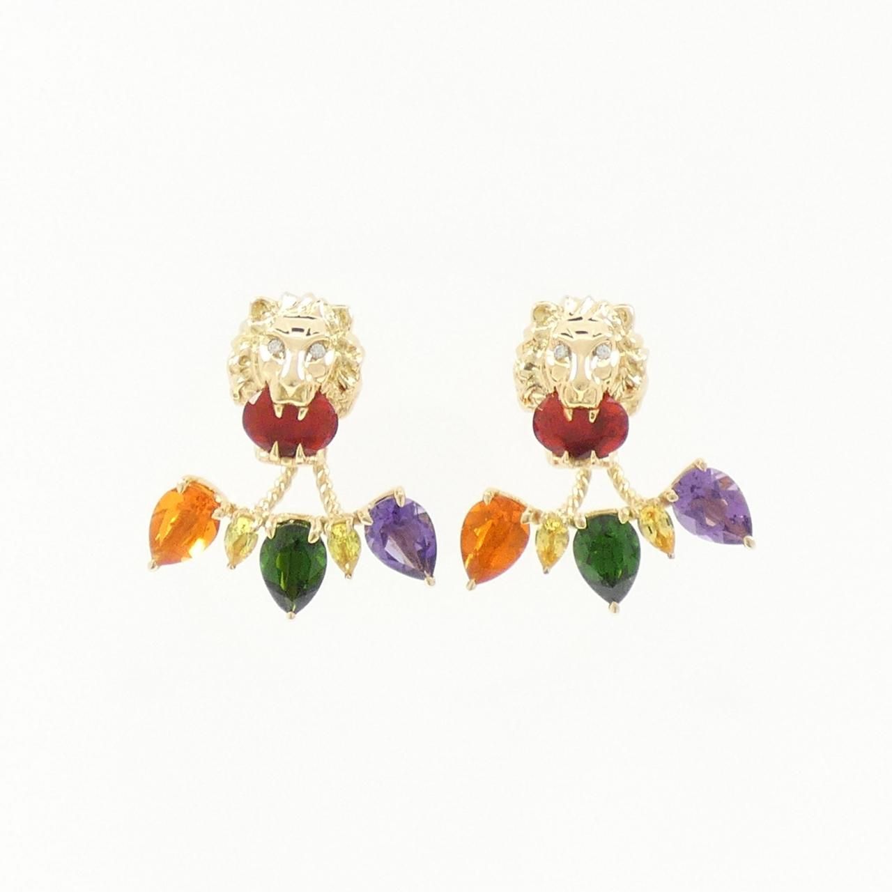 Gucci Lionhead Earrings Gold