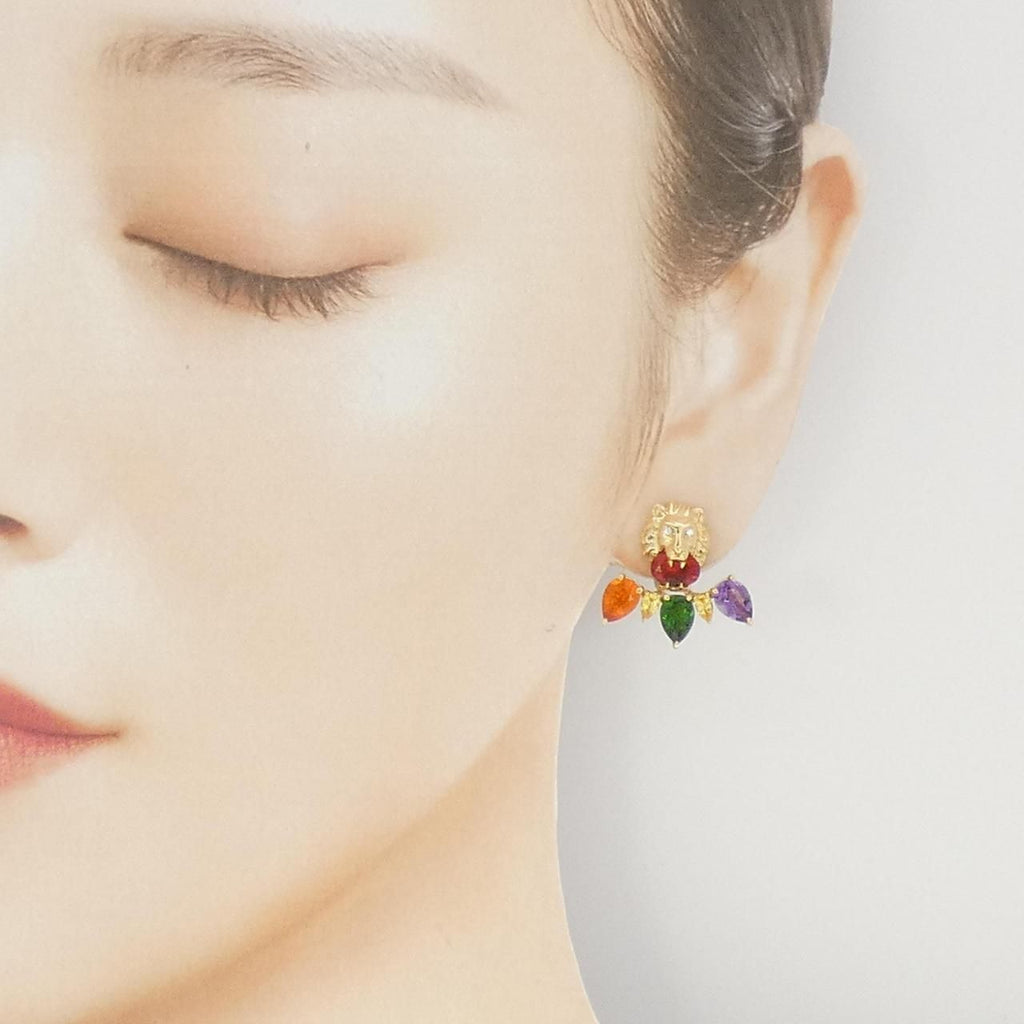 Gucci Lionhead Earrings Gold — view 4