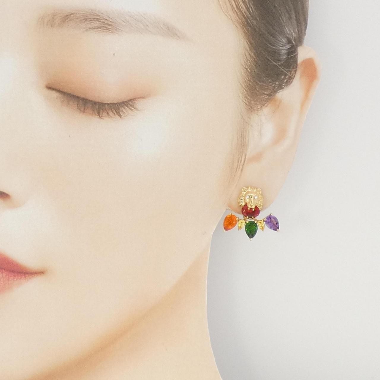 Gucci Lionhead Earrings Gold — view 4