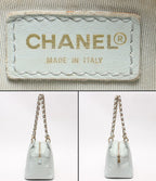 Chanel Chain Tote Shoulder Bag Gold Quilted CC Logo