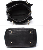 Chanel Chain Shoulder Bag Gold Quilted Caviar Leather