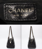 Chanel Chain Shoulder Bag Gold Quilted Caviar Leather