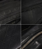Chanel Chain Shoulder Bag Gold Quilted Caviar Leather — view 9