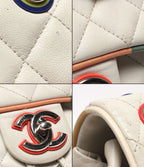 Chanel Backpack Silver Quilted Single Flap Lambskin — view 7