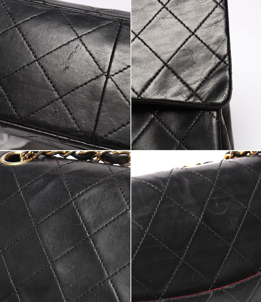 Chanel Chain Shoulder Bag Gold Quilted 25 Lambskin Double Flap — view 9