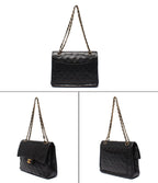 Chanel Chain Shoulder Bag Gold Quilted 25 Lambskin Double Flap — view 2