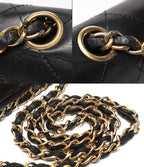 Chanel Chain Shoulder Bag Gold Quilted 25 Lambskin Double Flap — view 7