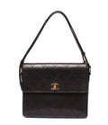 Chanel Shoulder Bag Gold Quilted Lambskin No 5