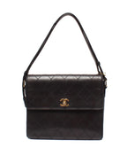 Chanel Shoulder Bag Gold Quilted Lambskin No 5