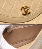 Chanel Chain Shoulder Bag Gold Double Single Flap Lambskin — view 9
