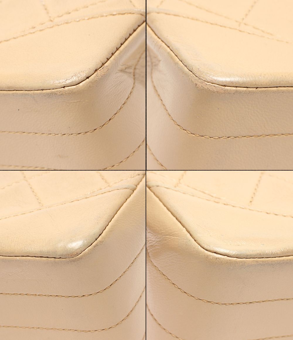Chanel Chain Shoulder Bag Gold Double Single Flap Lambskin — view 5