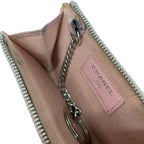 Chanel Coin Case Camellia Pink White Silver L-shaped Zipper Lambskin with — view 4