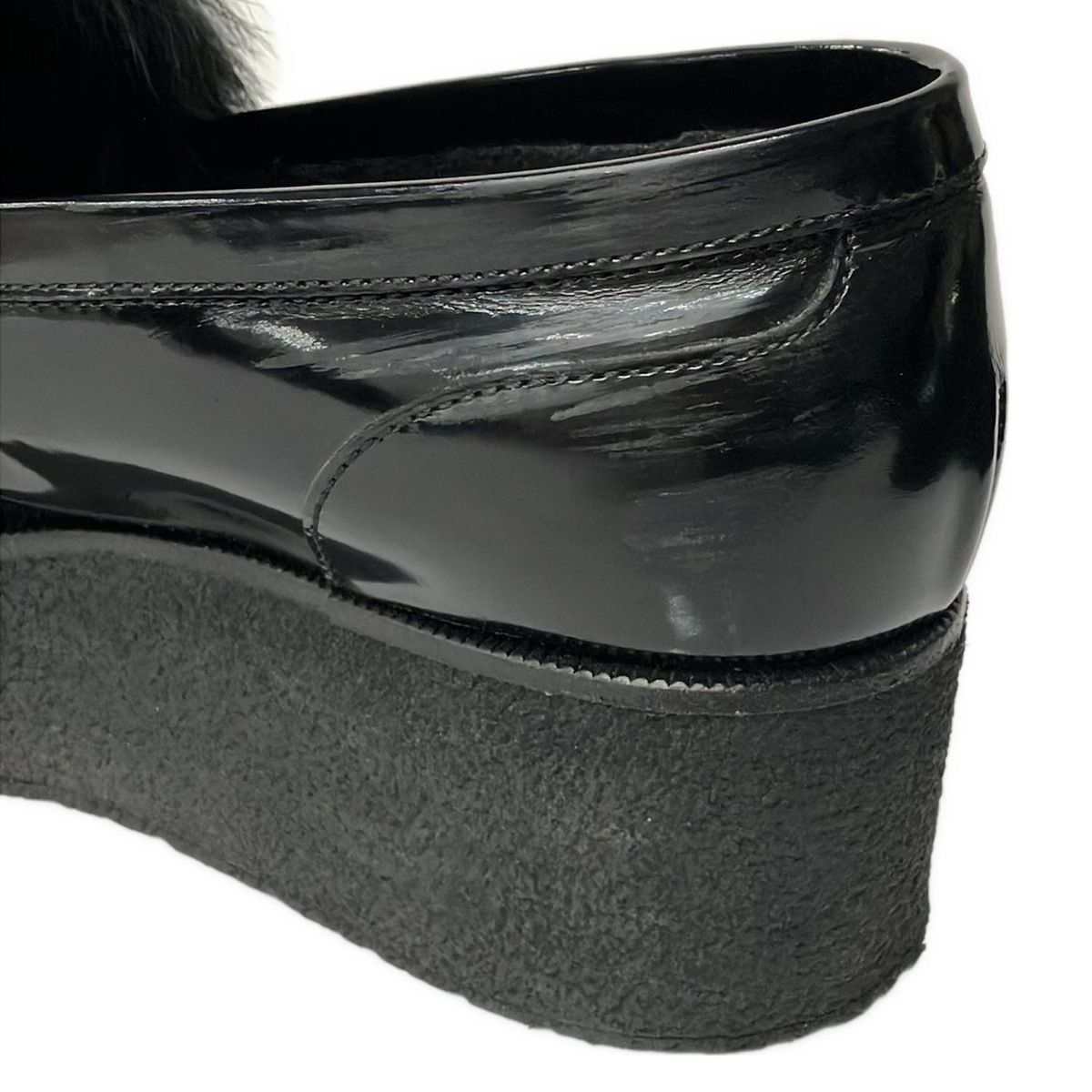Louis Vuitton Shoes Samurai Line Black Chain Platform Leather — view 8