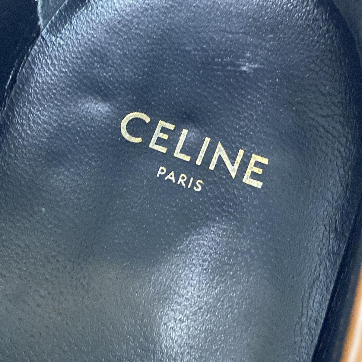 Celine Loafers 35 Margaret Brown White Tassel Triomphe Fleece Leather — view 5