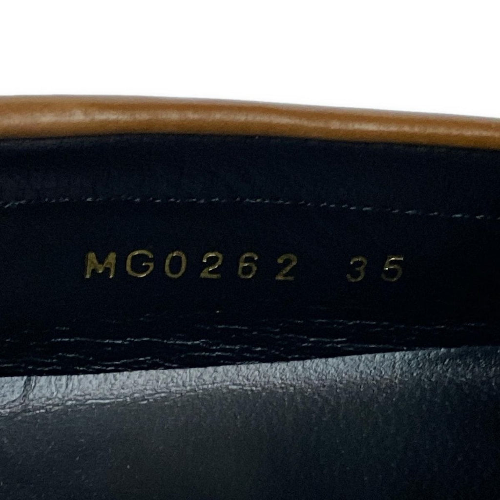 Celine Loafers 35 Margaret Brown White Tassel Triomphe Fleece Leather — view 6