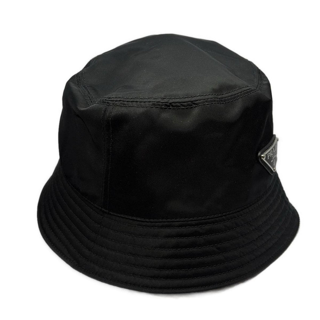 Prada Hat M Re-Nylon Bucket Hat Black — view 3
